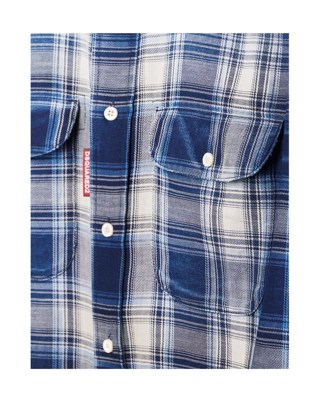 DSquared² Blue Sparkling Vintage Checked Shirt for men