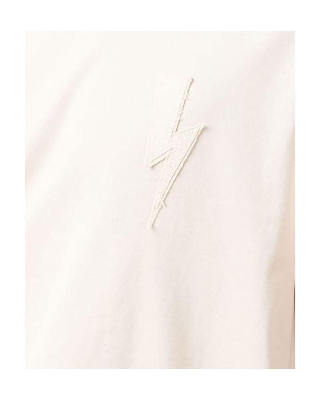 Neil Barrett White Thunderbolt-Motif T-Shirt for men