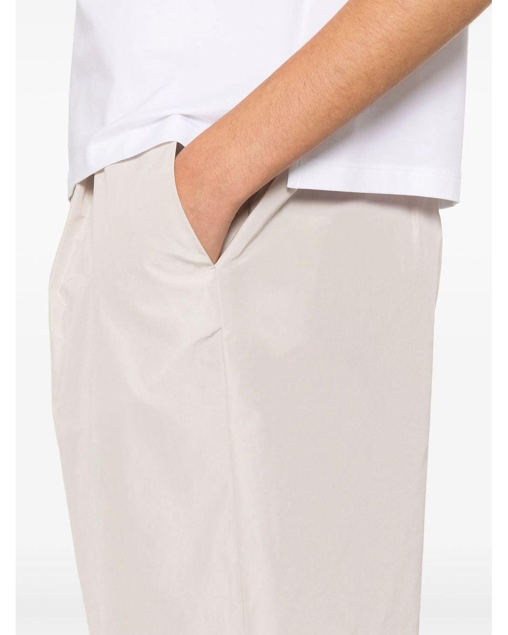 Herno White Taffeta Trousers