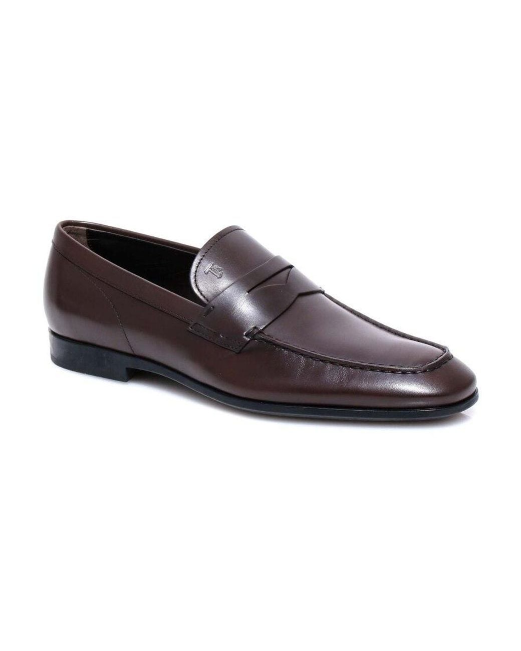 Tod's Brown Penny-Bar Slip-On Loafers for men