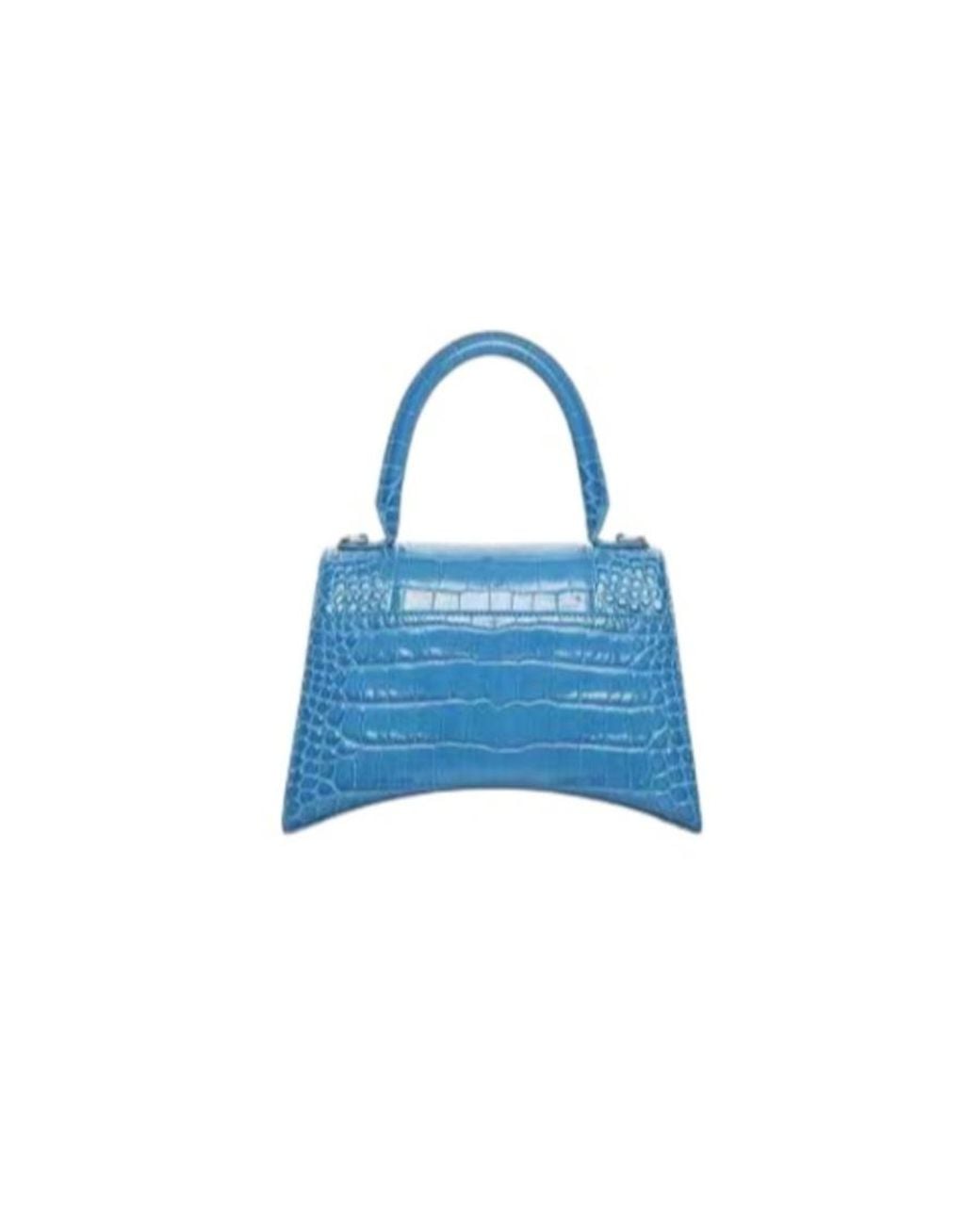 Balenciaga Blue Small Hourglass Tote Bag