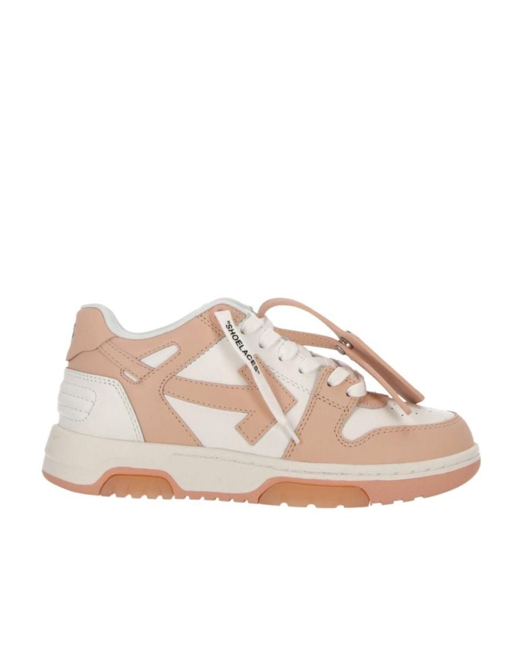 Off-White c/o Virgil Abloh White Round Toe Low-Top Sneakers