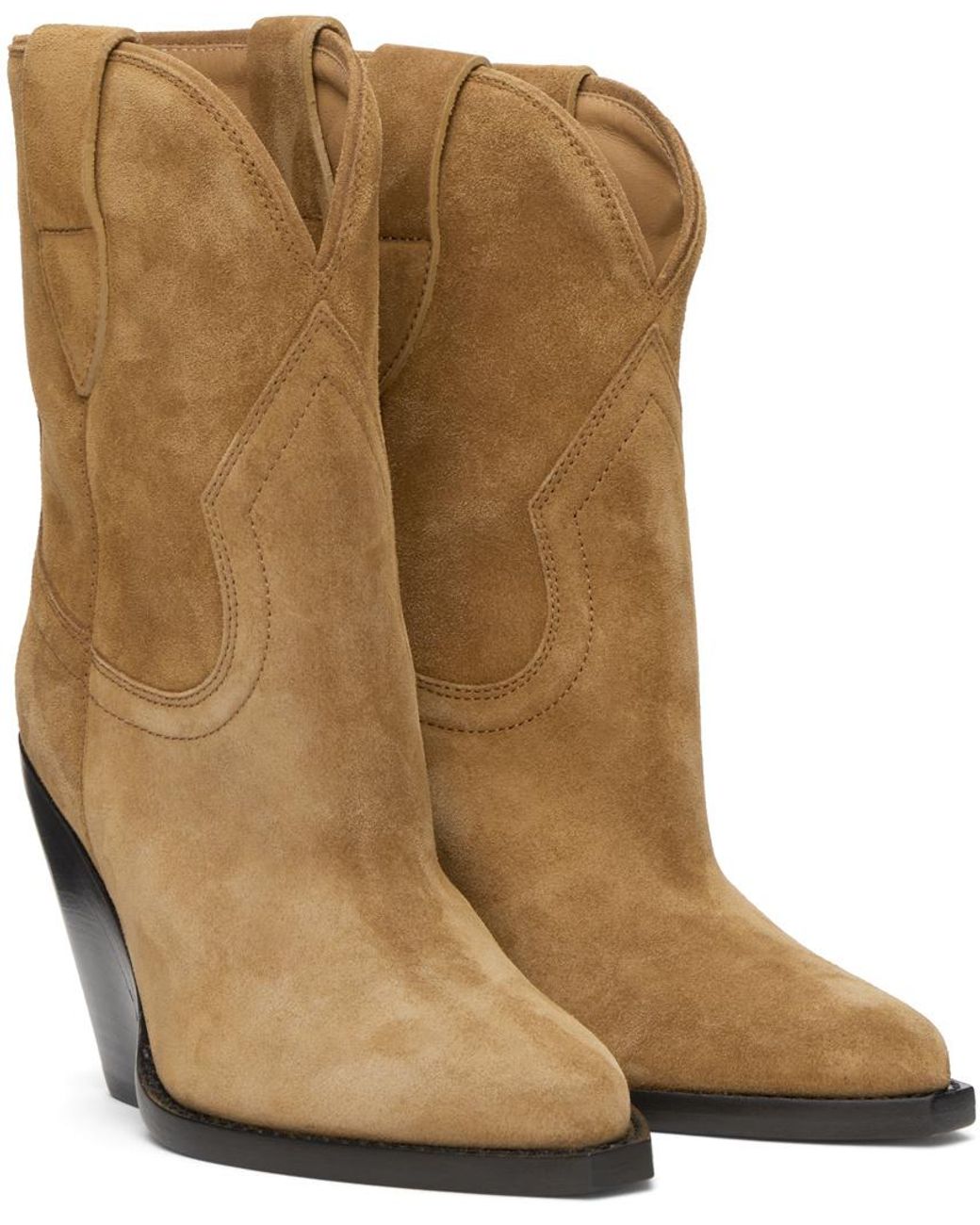 Isabel Marant Brown Leyane Pointed-Toe Ankle Boots