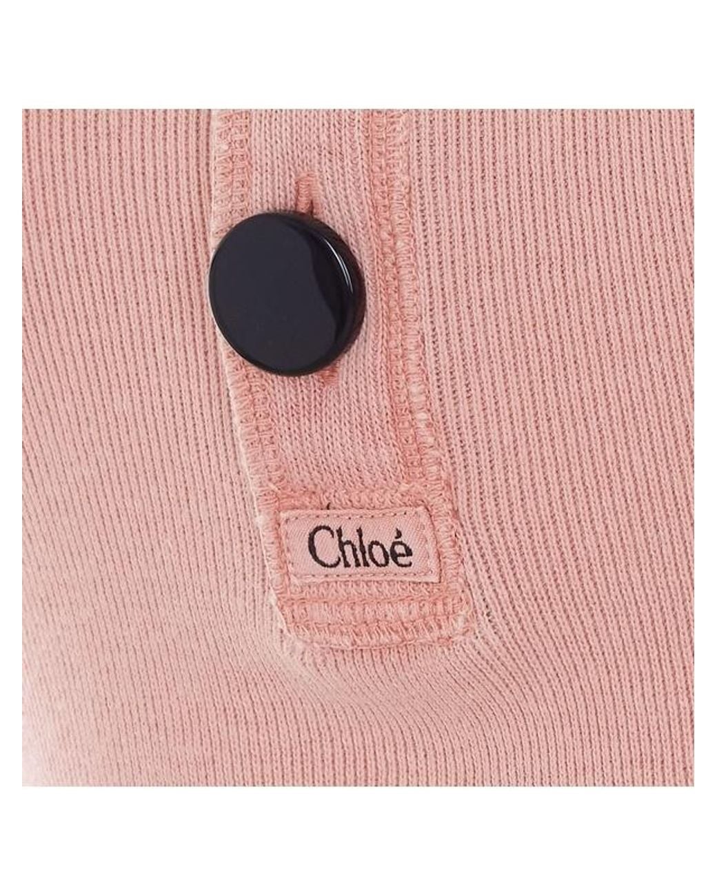 Chloé Pink Cut-Out Cotton Top