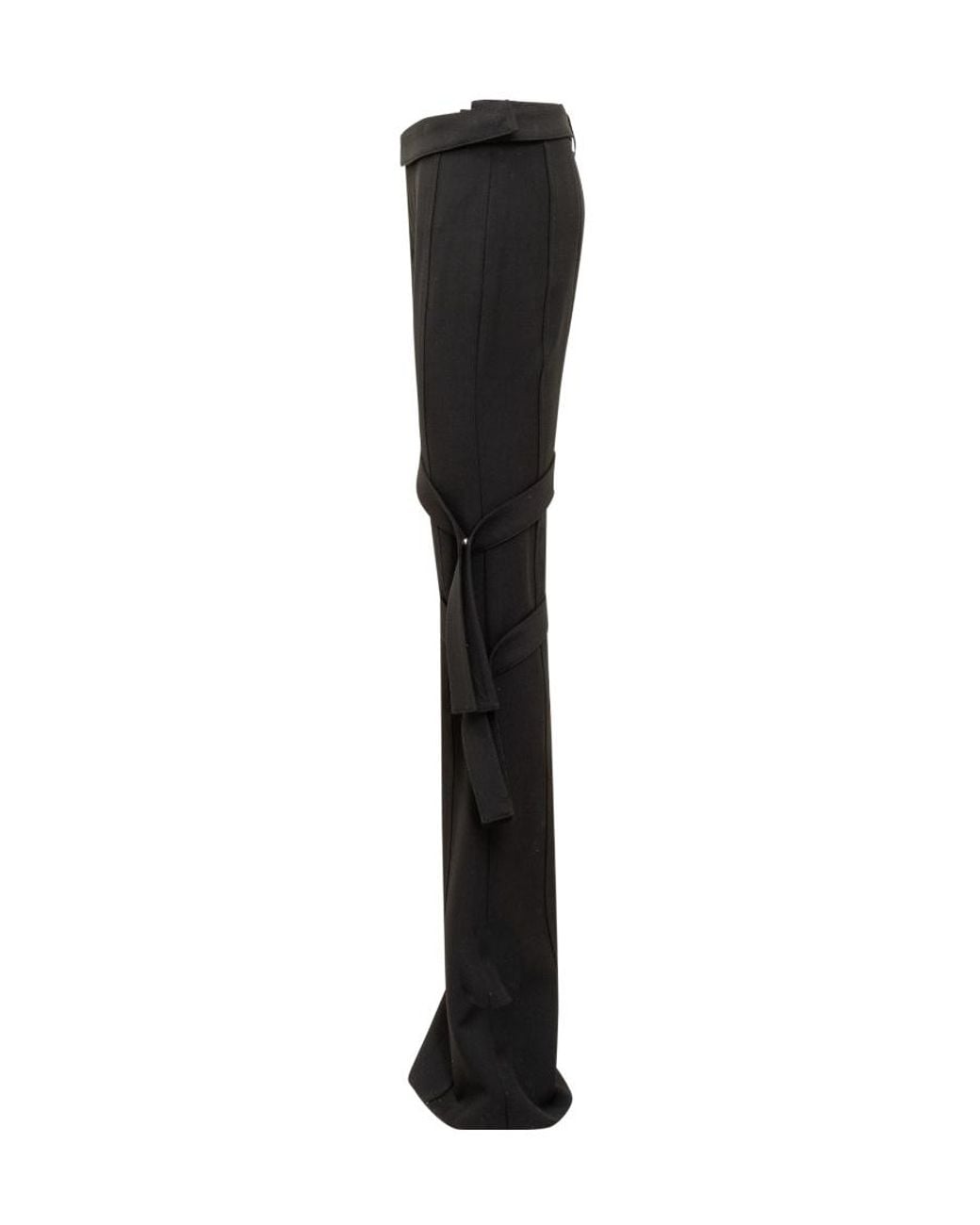 Ambush Black Double Waist Wool Trousers