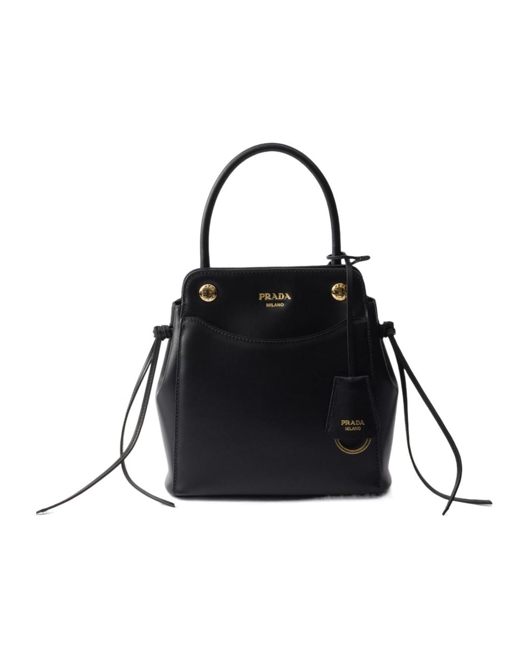 Prada Black Carry Mini Leather Handbag