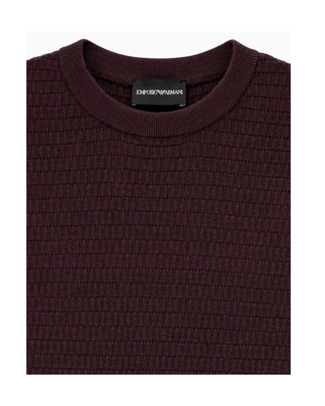 Emporio Armani Red Crew-Neck Sweater for men