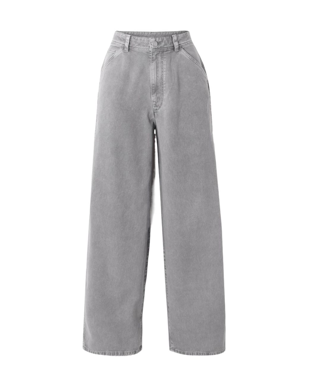 Lemaire Gray Snow-Wash Tapered Trousers