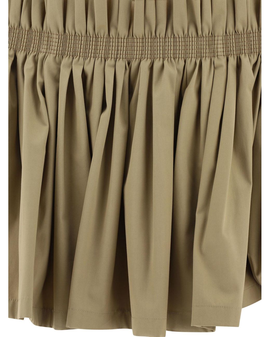 Dior Natural Christian Gathered Puff-Sleeved Cropped Blouse
