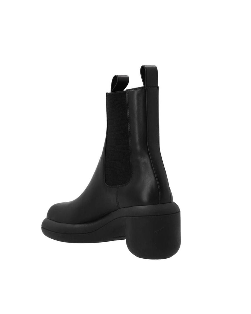 Jil Sander Black Round-Toe Ankle Boots