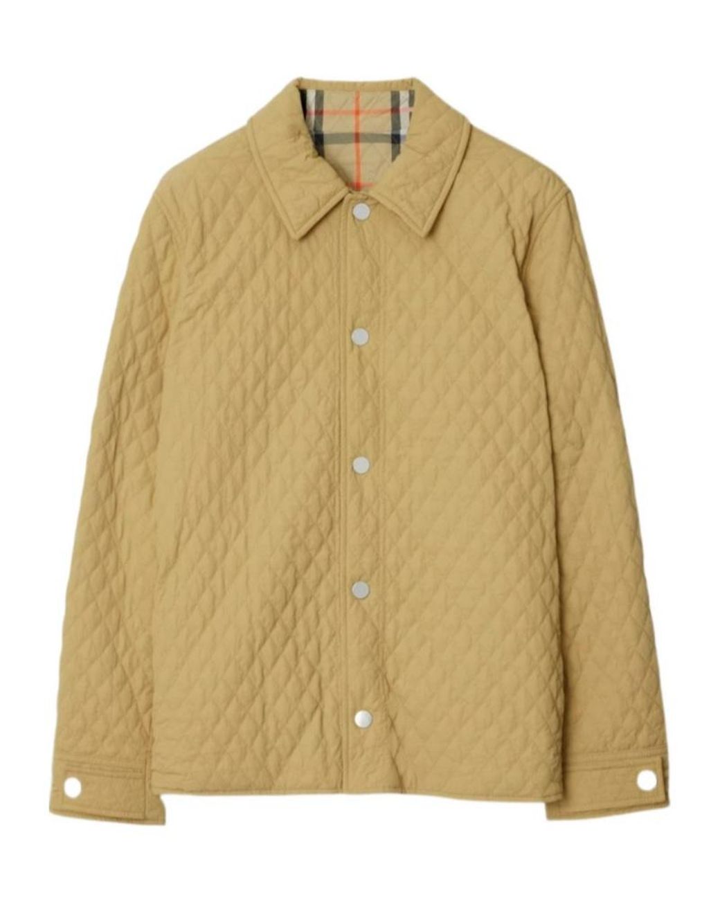 Burberry Natural Checked Quilted Reversible Jacket