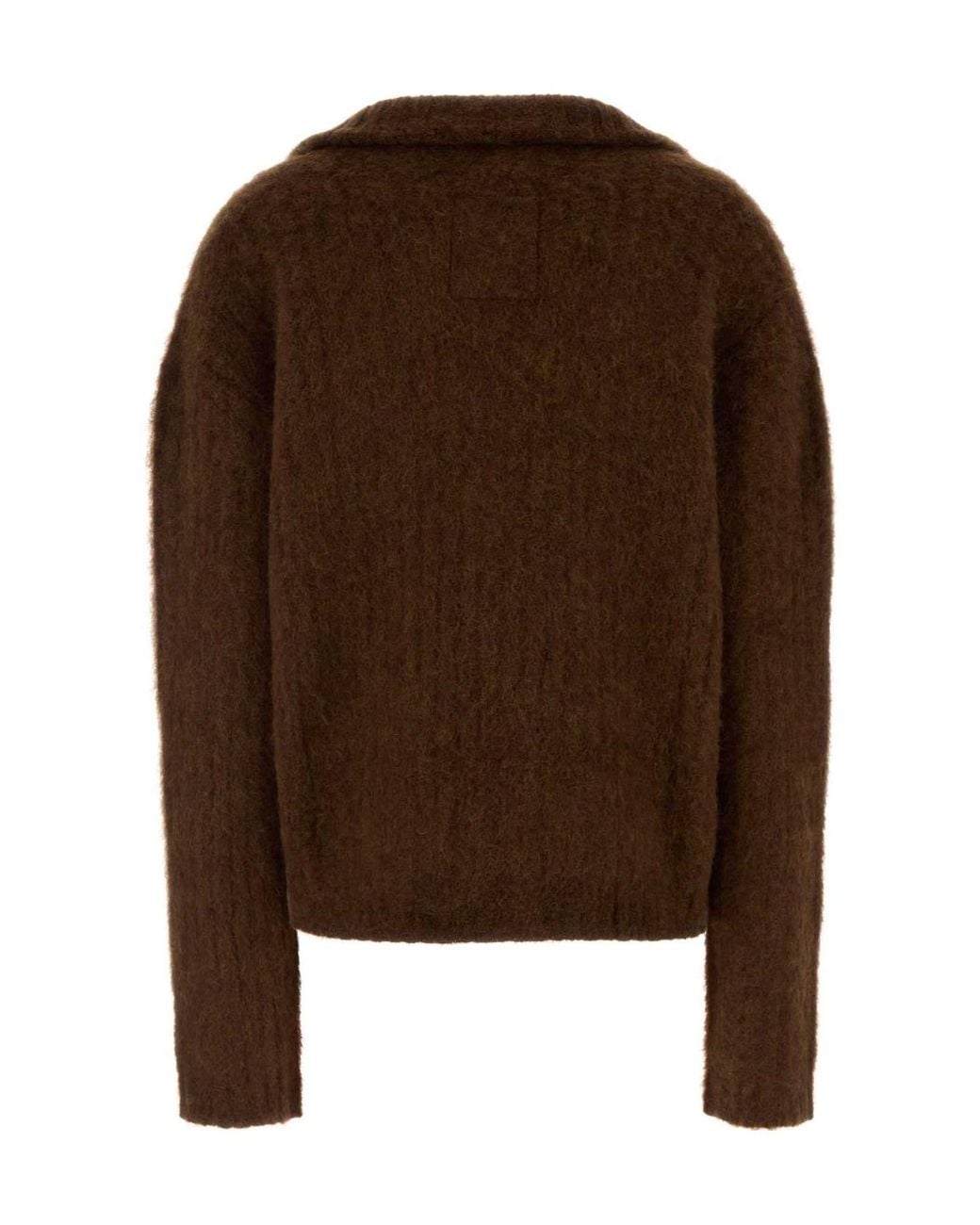 Uma Wang Brown Oversized Polo Sweater