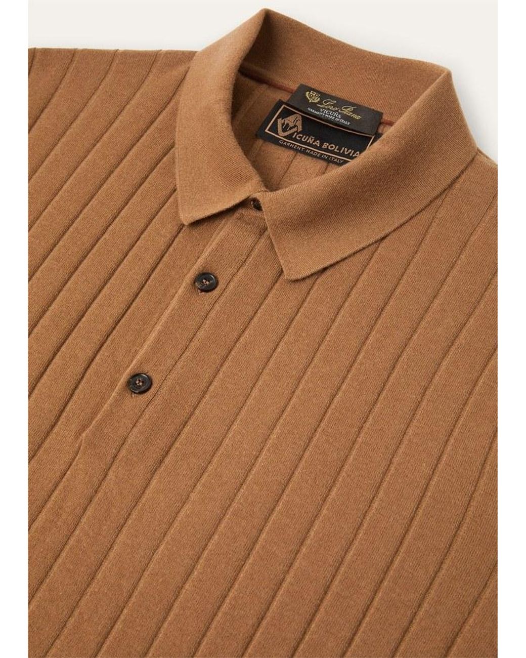 Loro Piana Brown Iconic Polo Shirt for men
