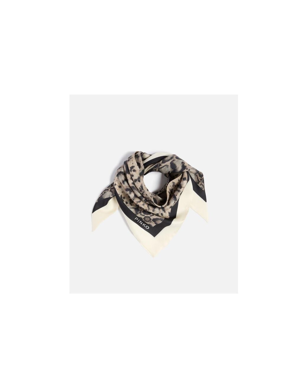 Pinko Natural Animal-Print Scarf