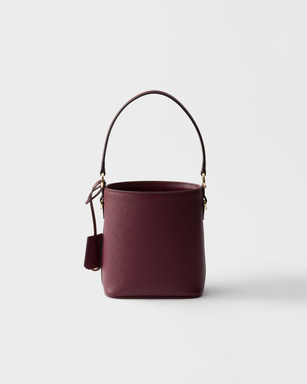 Prada Red Saffiano Leather Mini Bucket Bag