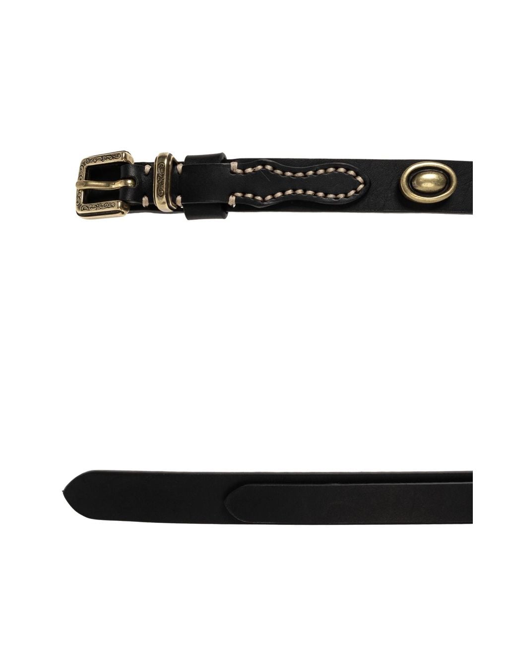 Etro White Studded Buckle Belt