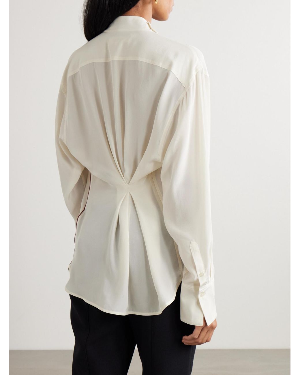 Victoria Beckham White Smooth Elegant Blouse