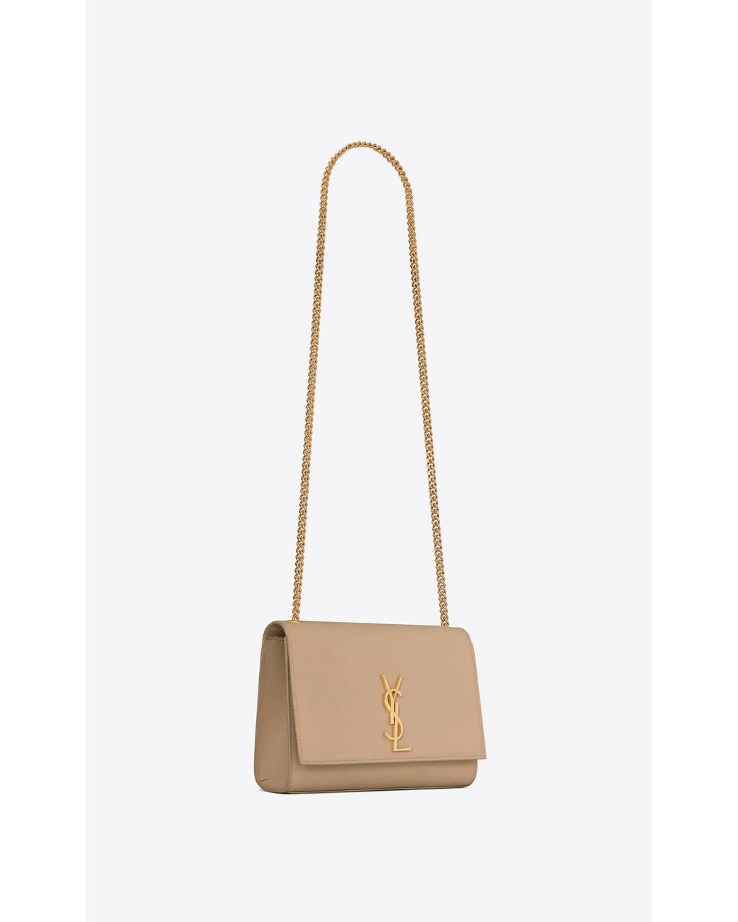 Saint Laurent White Medium 'Monogram' Shoulder Bag