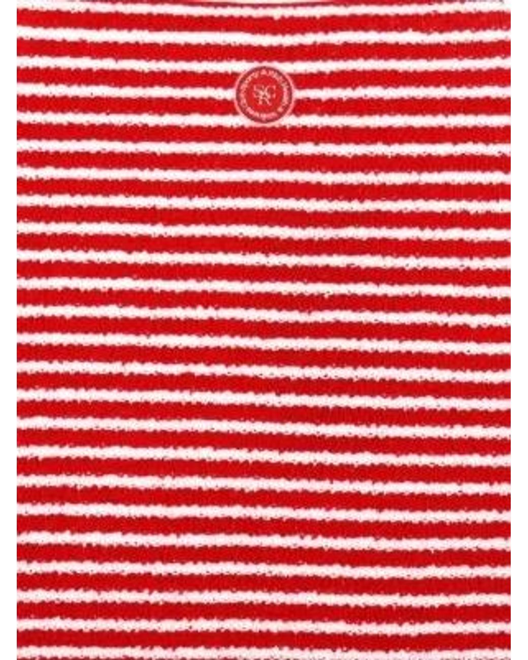 Sporty & Rich Red Striped Sleeveless Top
