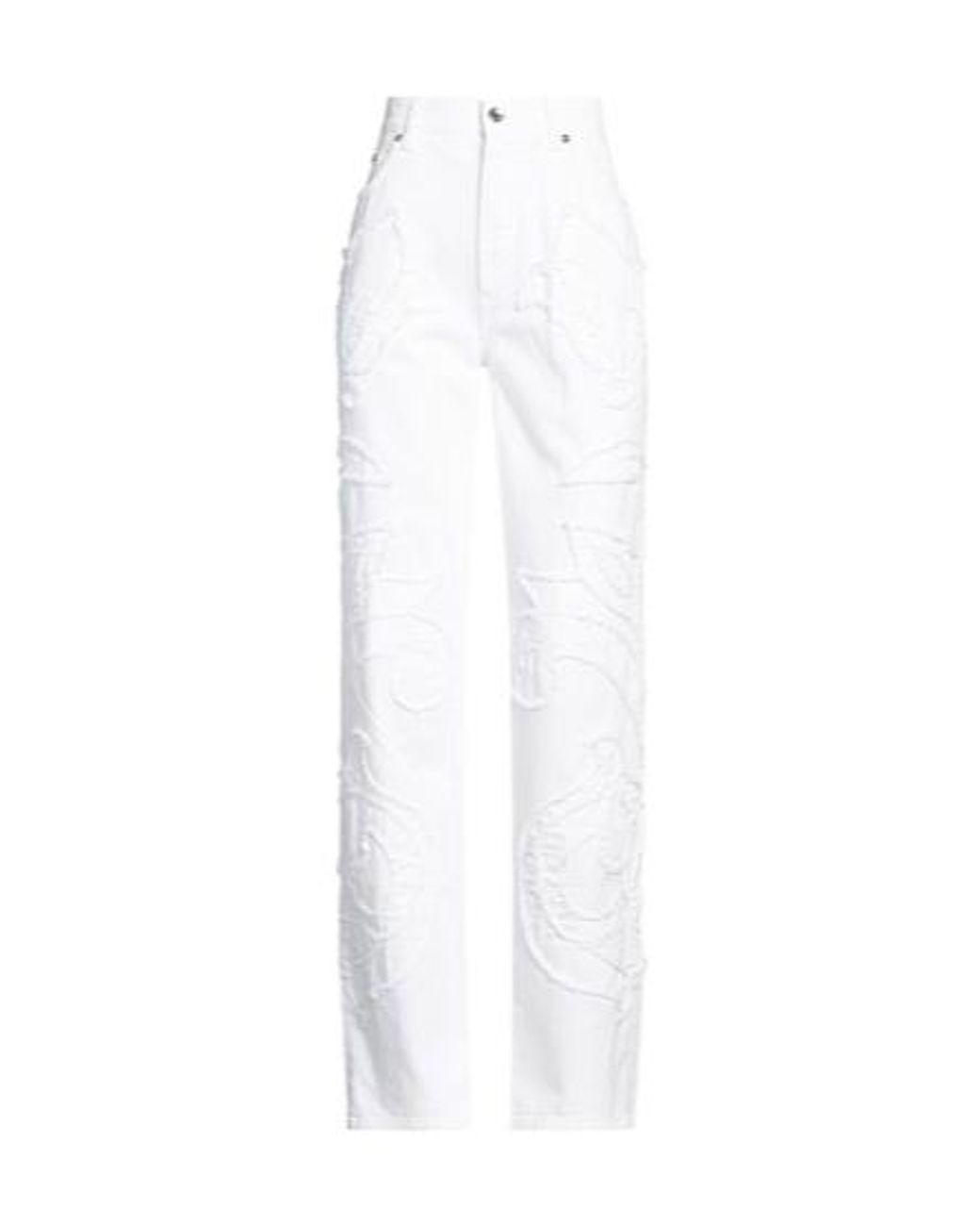 Dolce & Gabbana White Straight-Leg Jeans