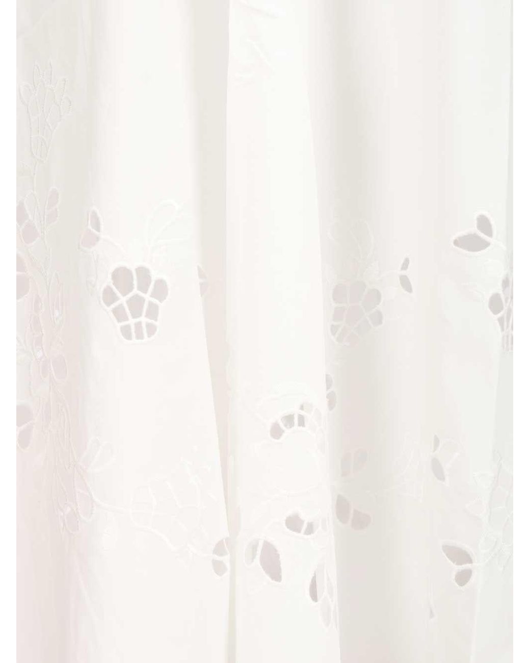 Weekend by Maxmara White Embroidered V-Neck Dress