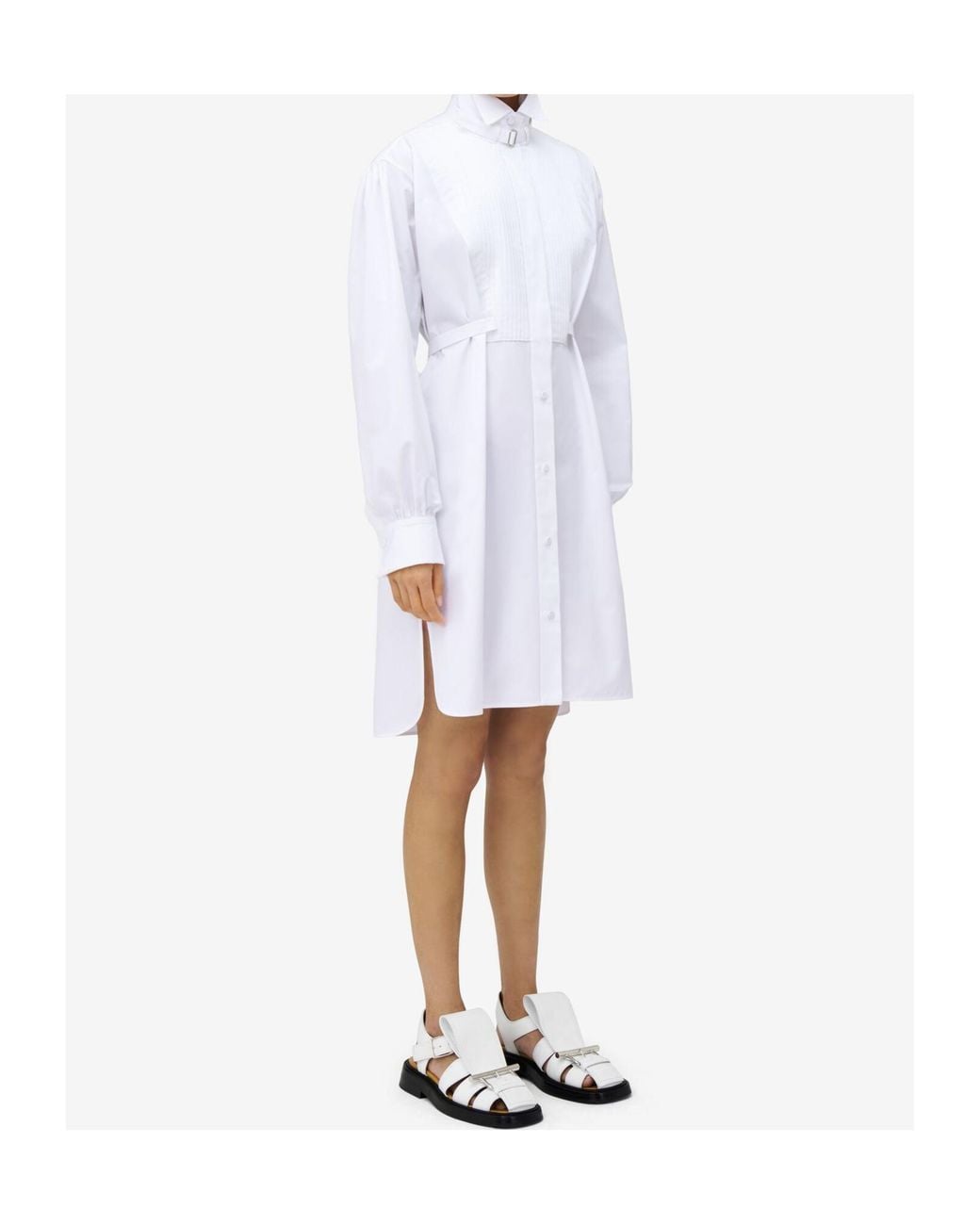 McQueen White Oversized Shirt Dress