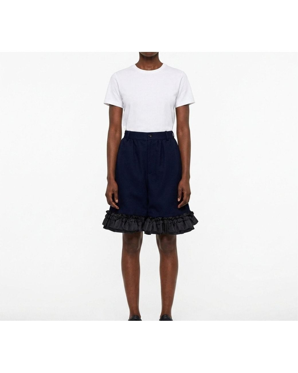 Comme des Garçons Blue Wide-Leg Trousers With An Elastic Waist
