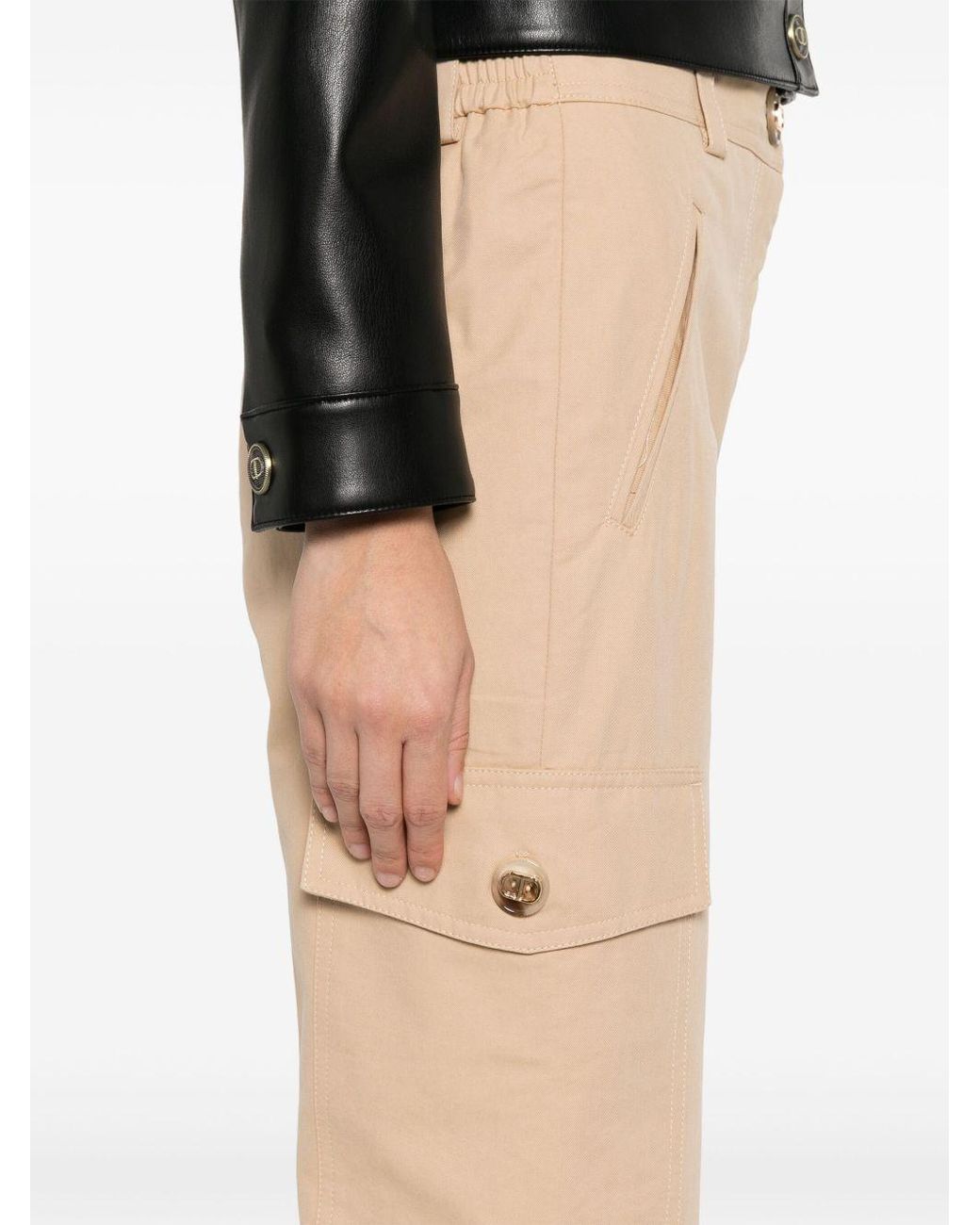 Twinset Natural Straight-Leg Casual Pants