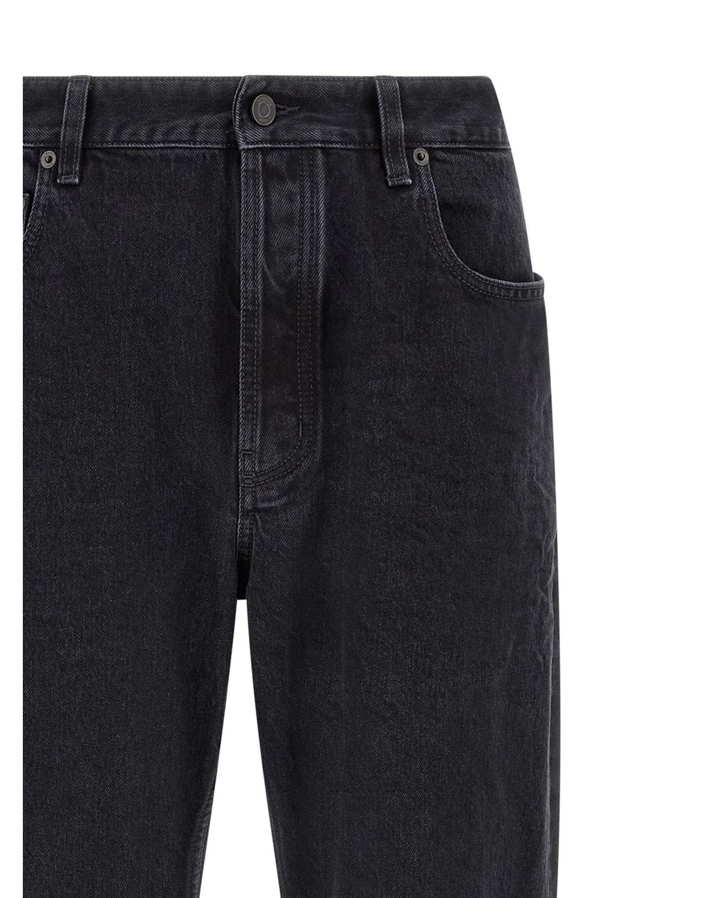 Saint Laurent Black Logo-Patch Jeans for men