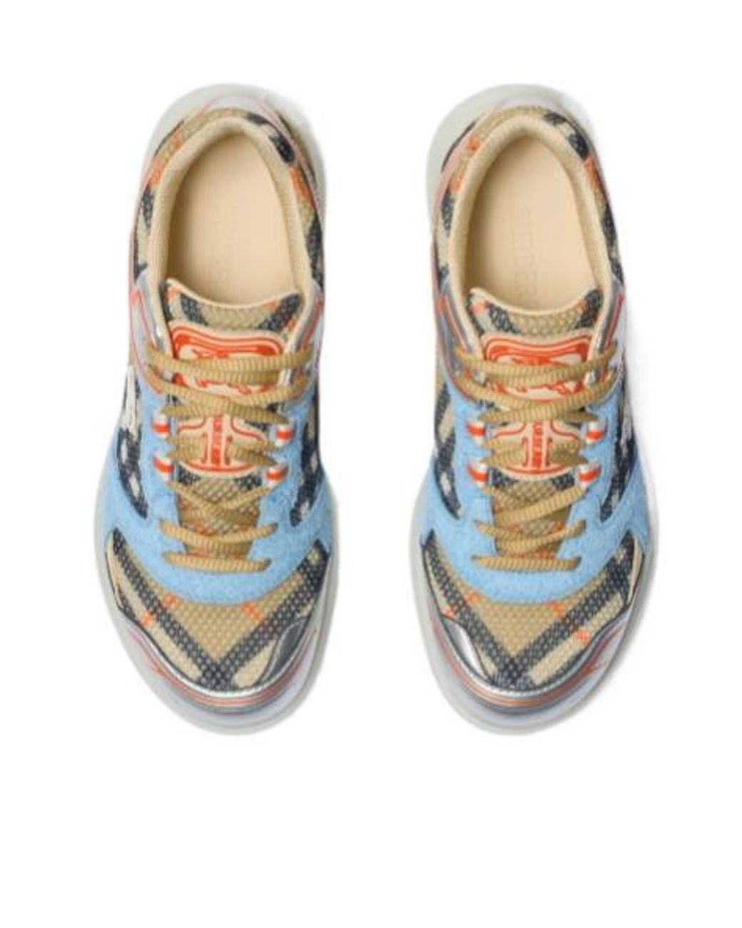 Burberry Blue Check Matrix Sport Sneakers
