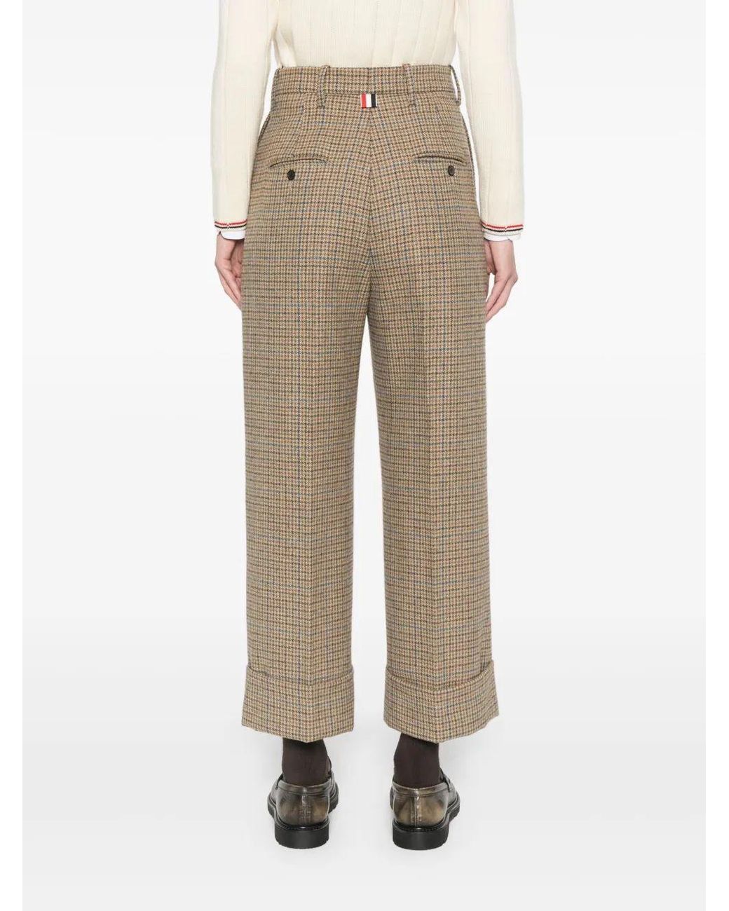 Thom Browne Gray Ginclub Check Cheviot Tweed Trousers