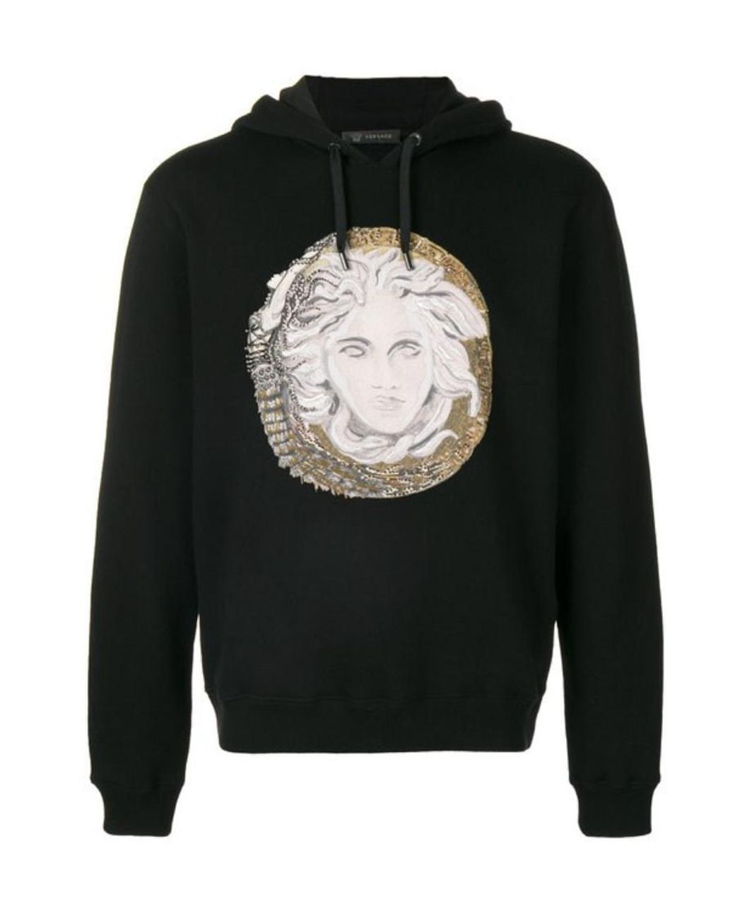 Versace Black Medusa Hooded Hoodie for men