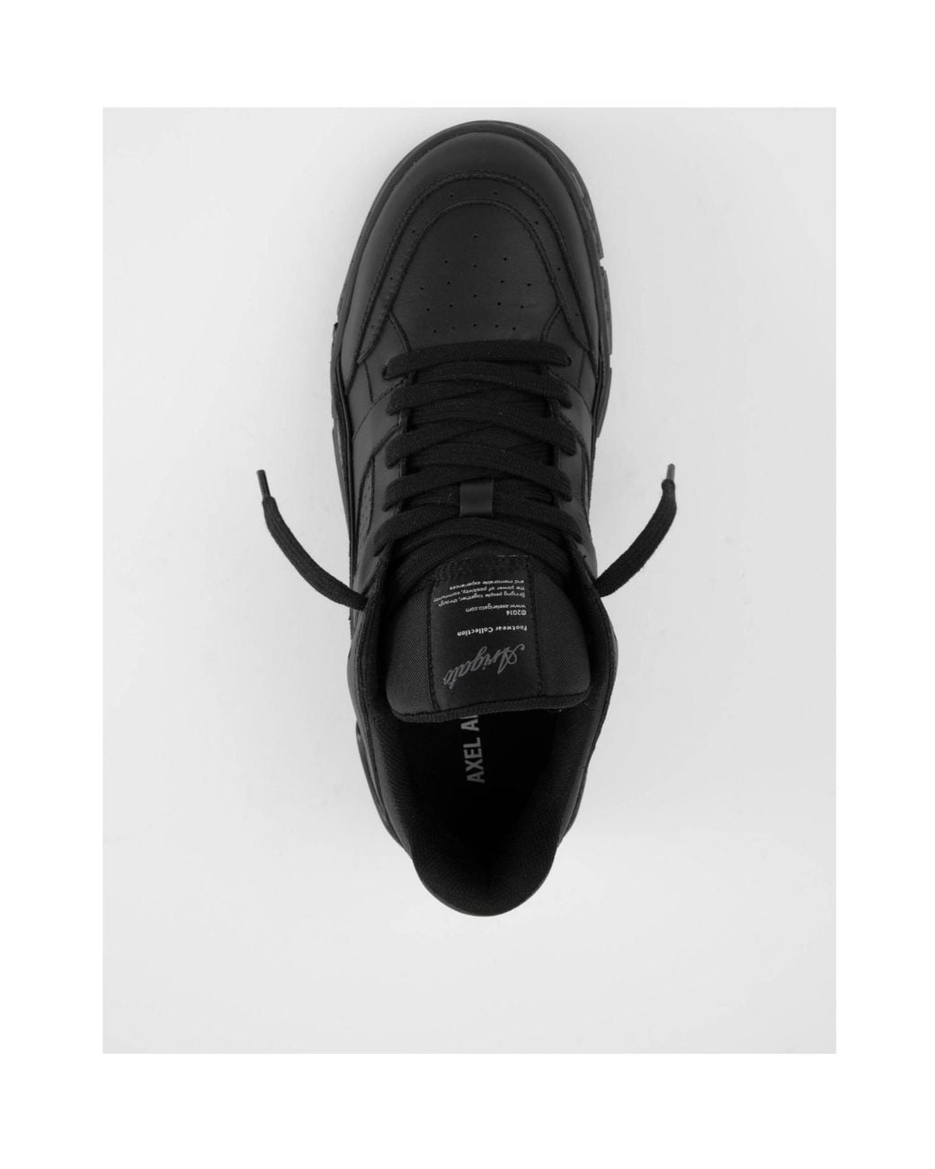 Axel Arigato Black Round Toe Mid-Top Sneakers for men