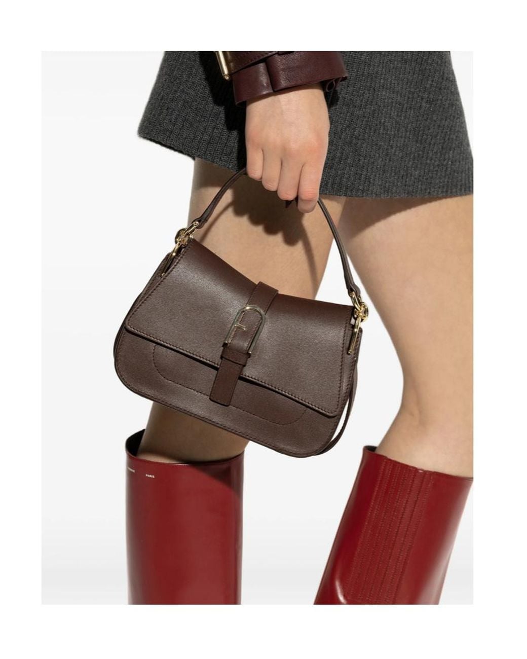 Furla Brown Mini Flow Tote Bag