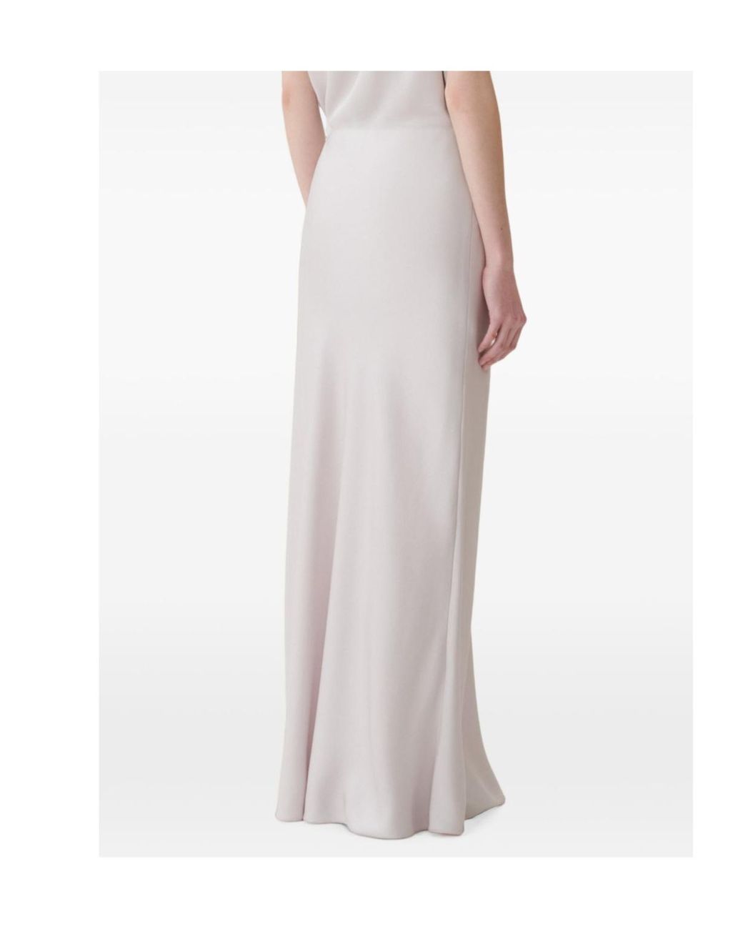 Fabiana Filippi White Satin-Finish Maxi Skirt