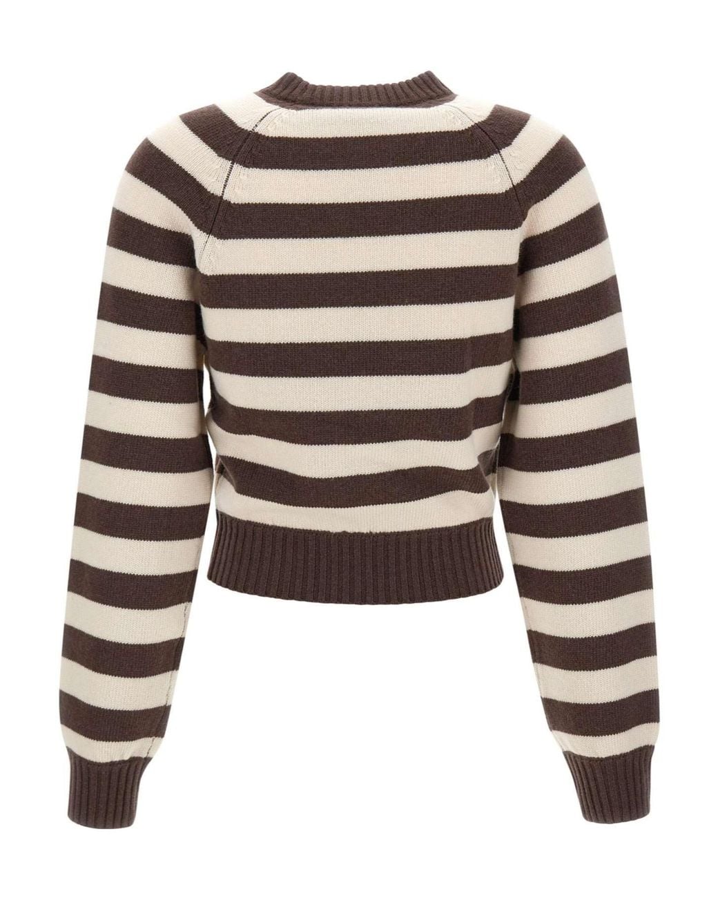 Sporty & Rich Brown Striped Sweater