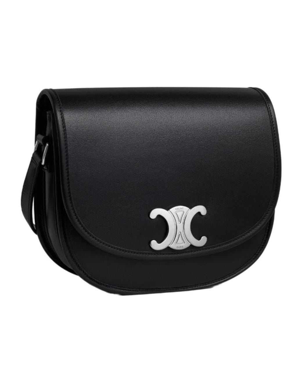 Céline Black Medium Besace Triomphe for men