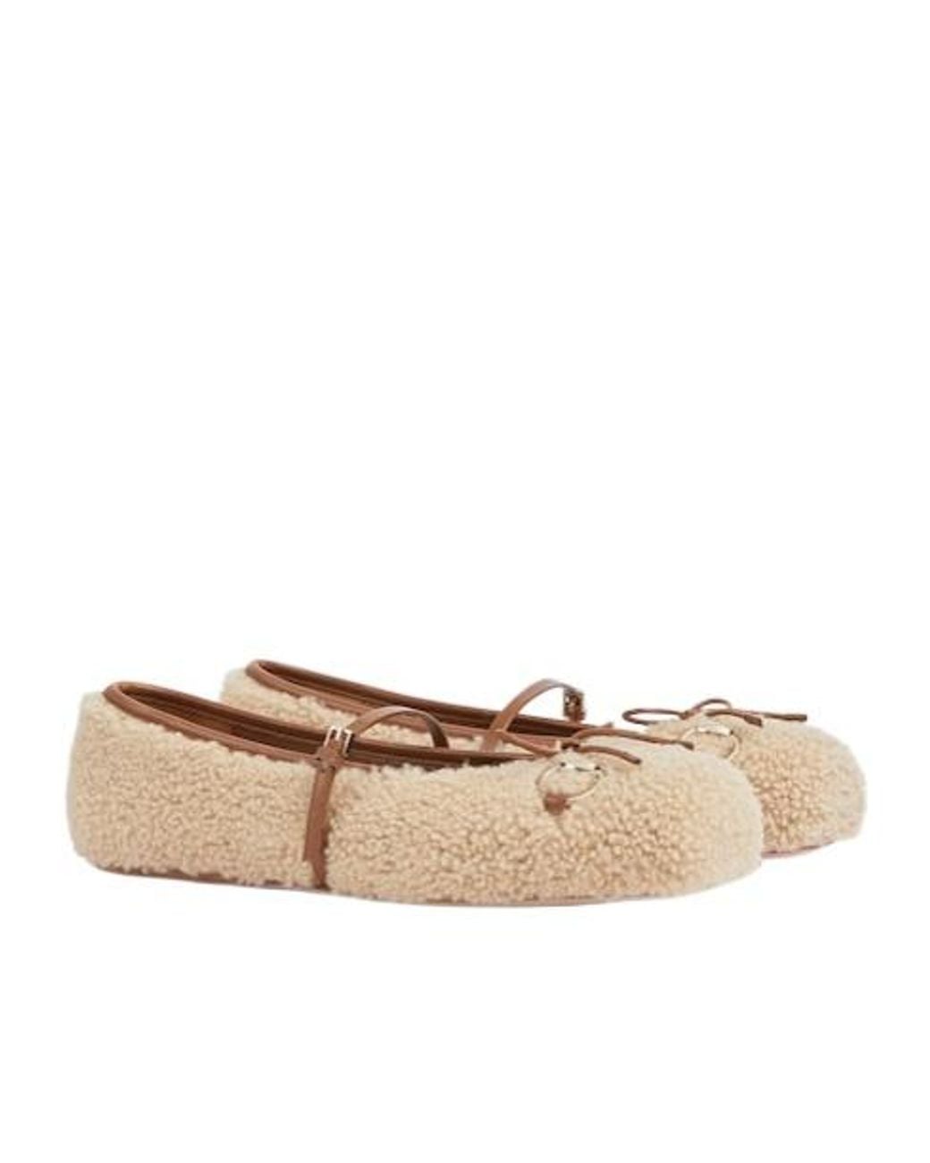 Gucci Natural Horsebit Ballet Flat, Size 35 It