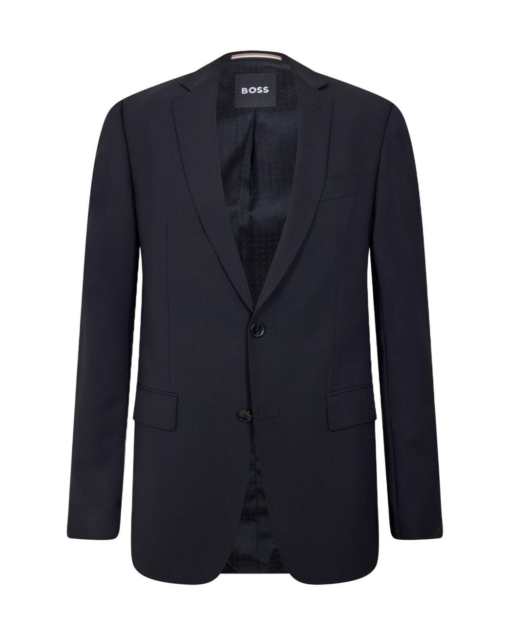 Boss Blue Single-Breasted Blazer for men