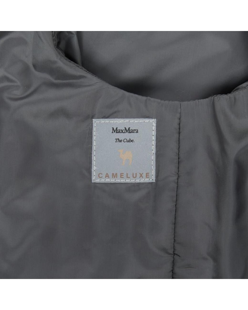 Max Mara Gray Oversized Water-Repellent Padded Gilet
