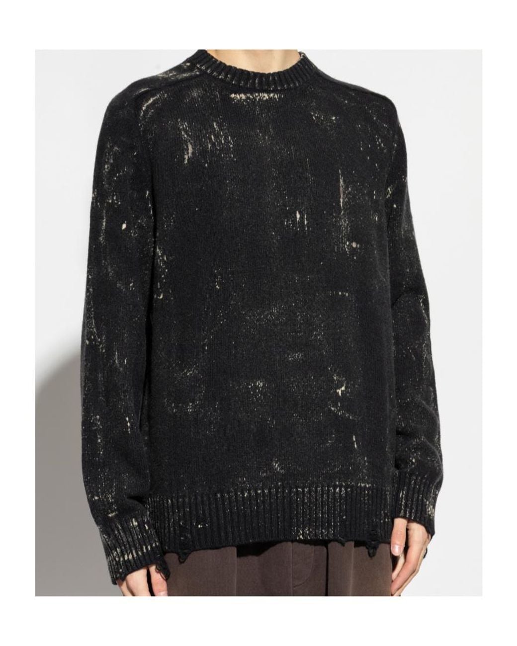 DIESEL Black K-Maxense Distressed Jumper for men