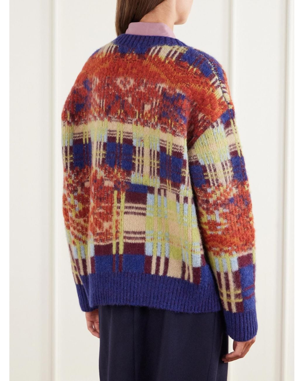 Dries Van Noten Blue Merino And Wool-Blend Sweater