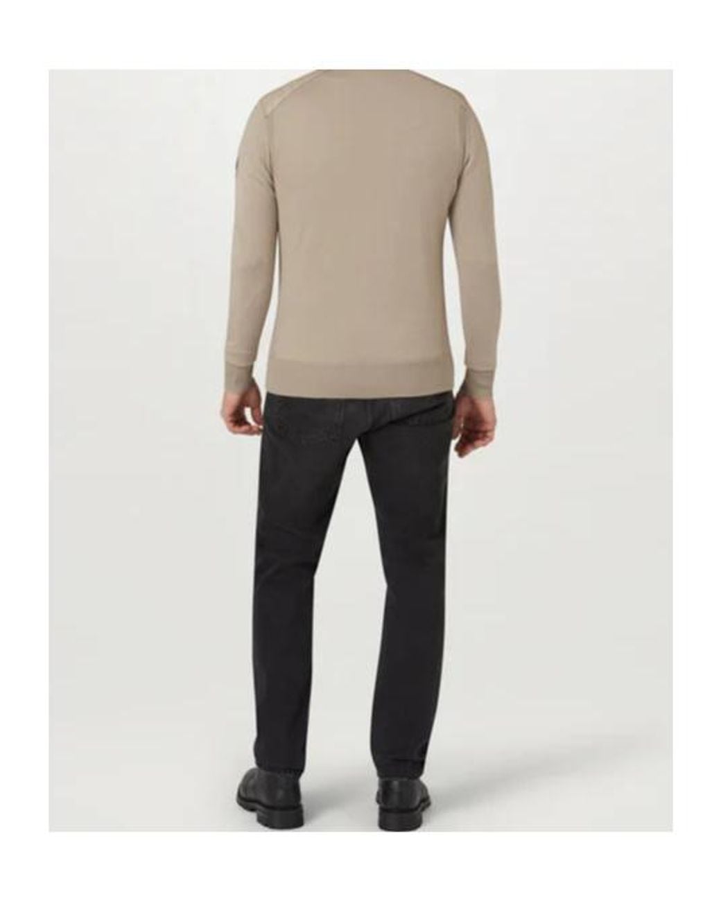 Belstaff Natural Kilmington Quarter Zip Jumper for men