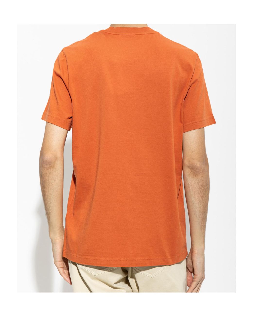 Moncler Orange Logo Crewneck T-Shirt for men