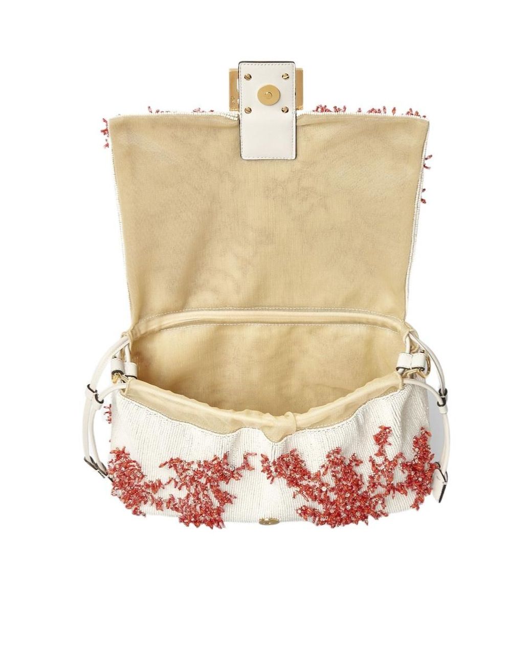 Fendi Pink Sea Garden Coral And Camellia Embroidered Bag