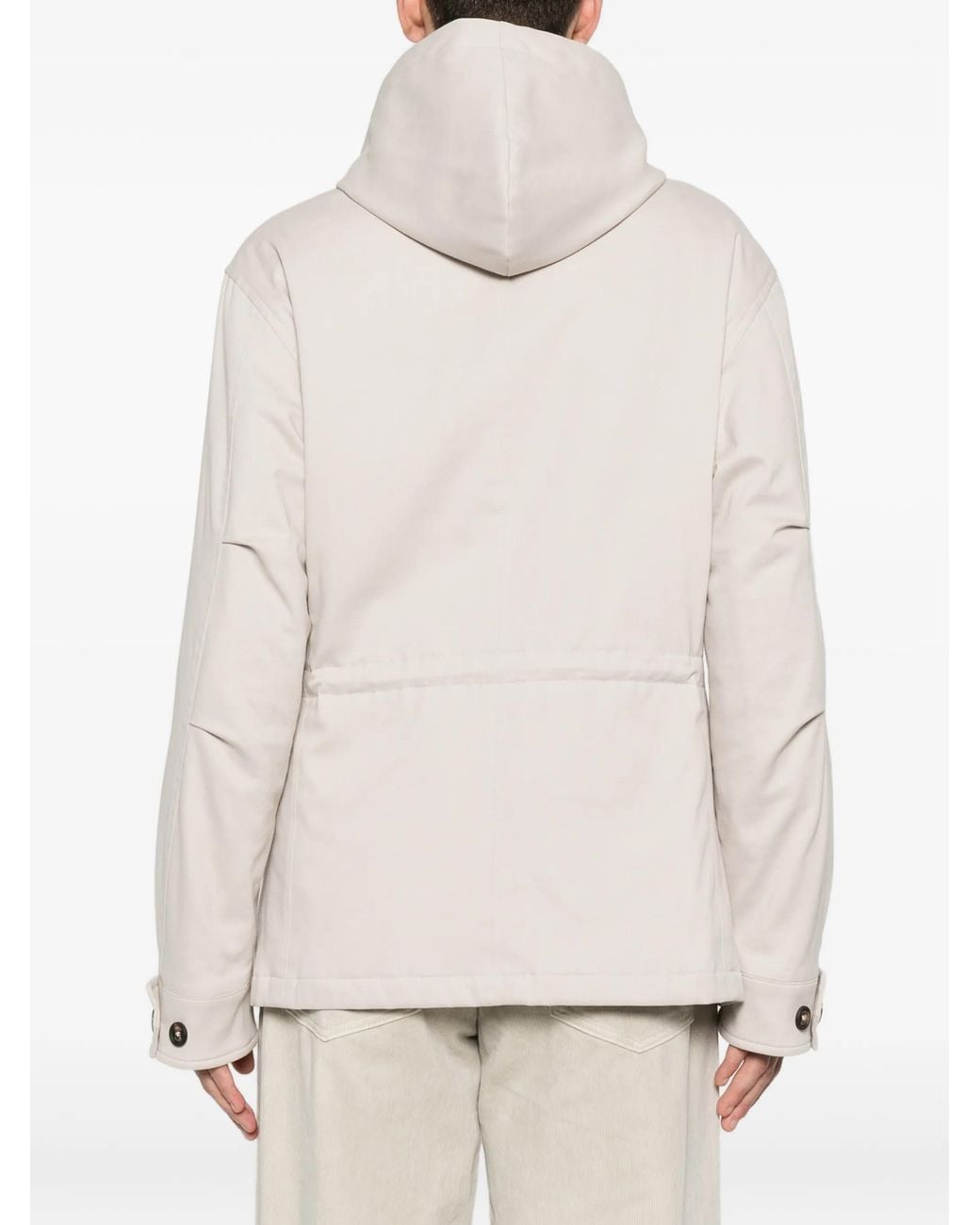 Eleventy Natural Hooded Multi-Pocket Jacket for men