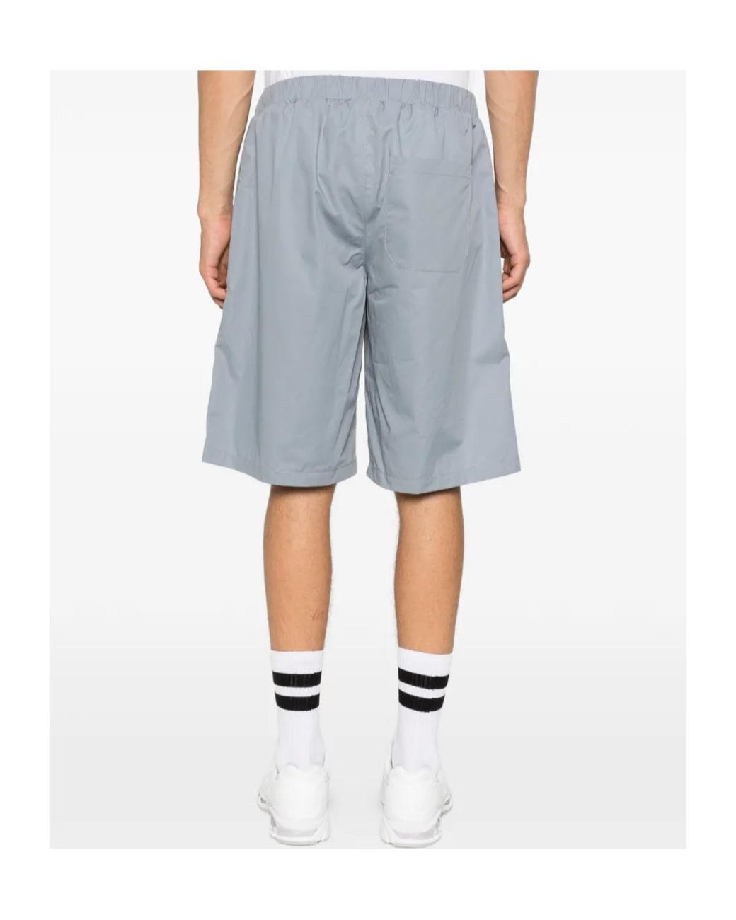 Rier Gray Elastic Waist Shorts for men