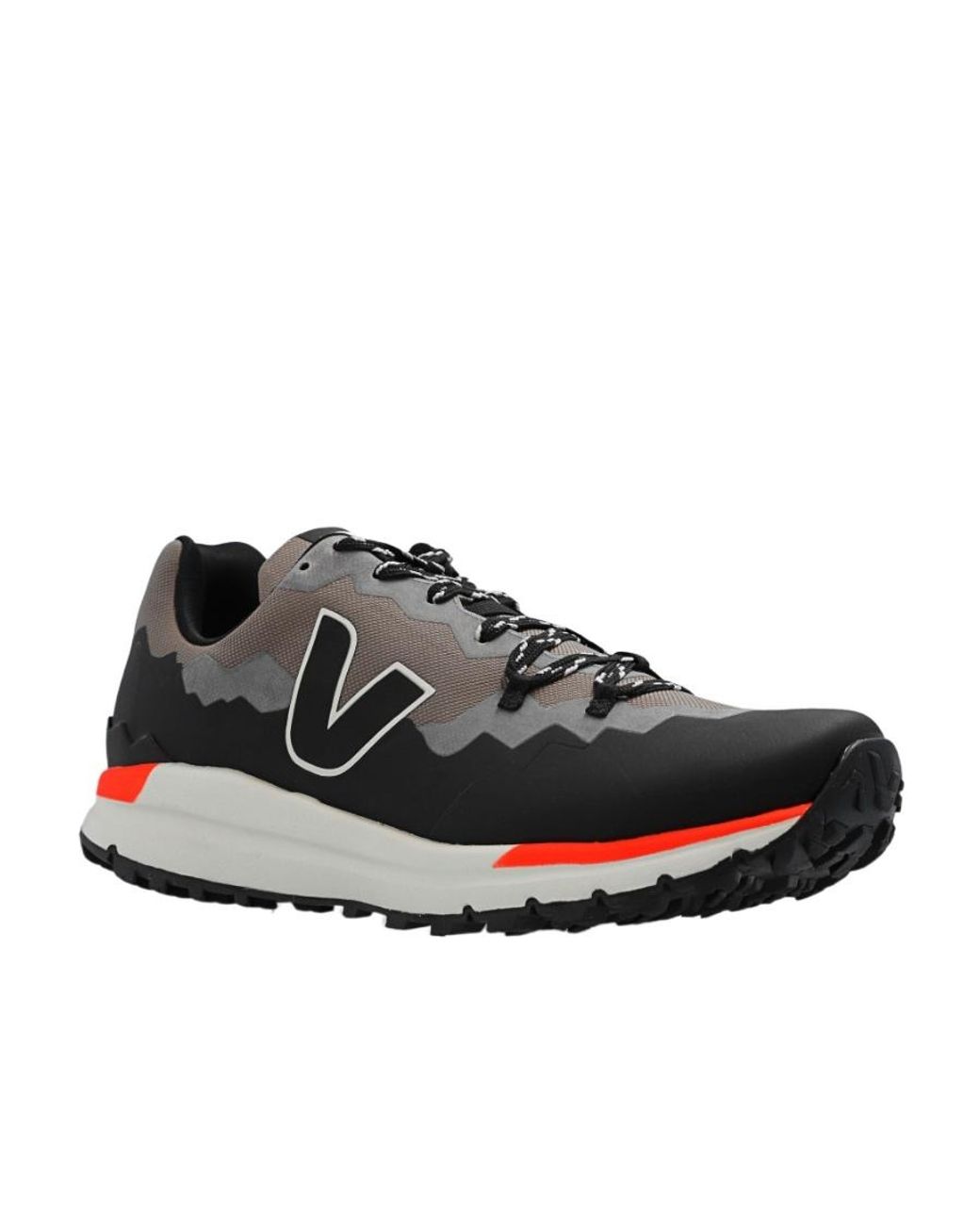 Veja Black Logo Sports Shoes for men