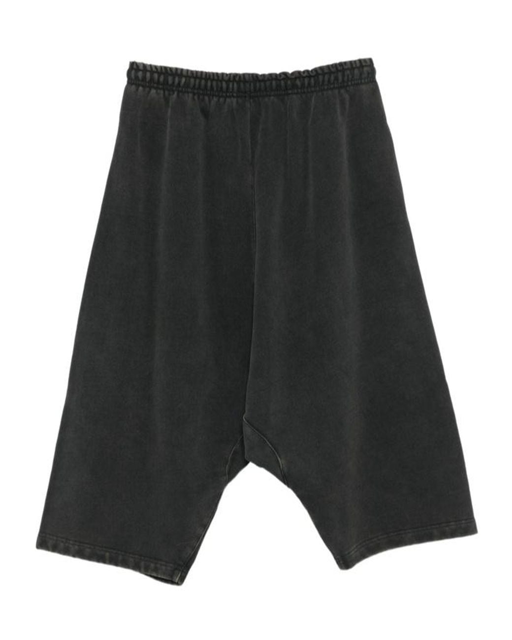 Entire studios Black Faded Drop-Crotch Shorts for men