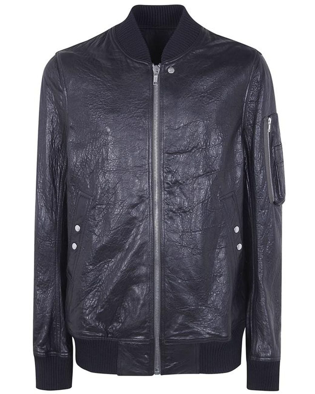 Rick Owens Black Temple Classic Flight Jacket for men